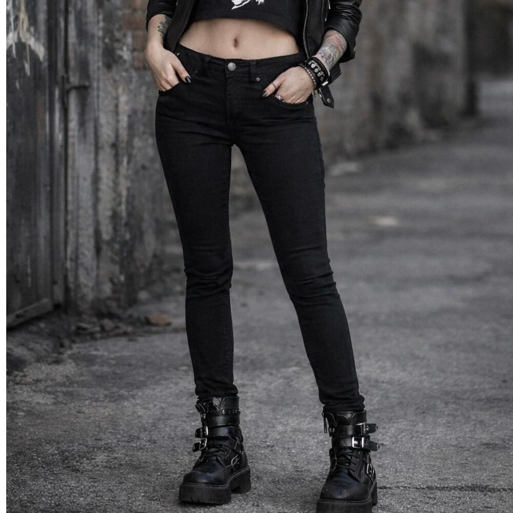 Rag & Bone Black Charcoal Stretch Skinny Jeans Size 25